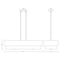 Z-Lite Counterpoint Linear Chandelier, 5-Light, 16 In.W x 42 In.L x 10.5 In.H, Matte Black/White 495-42L-MB - alternate 7